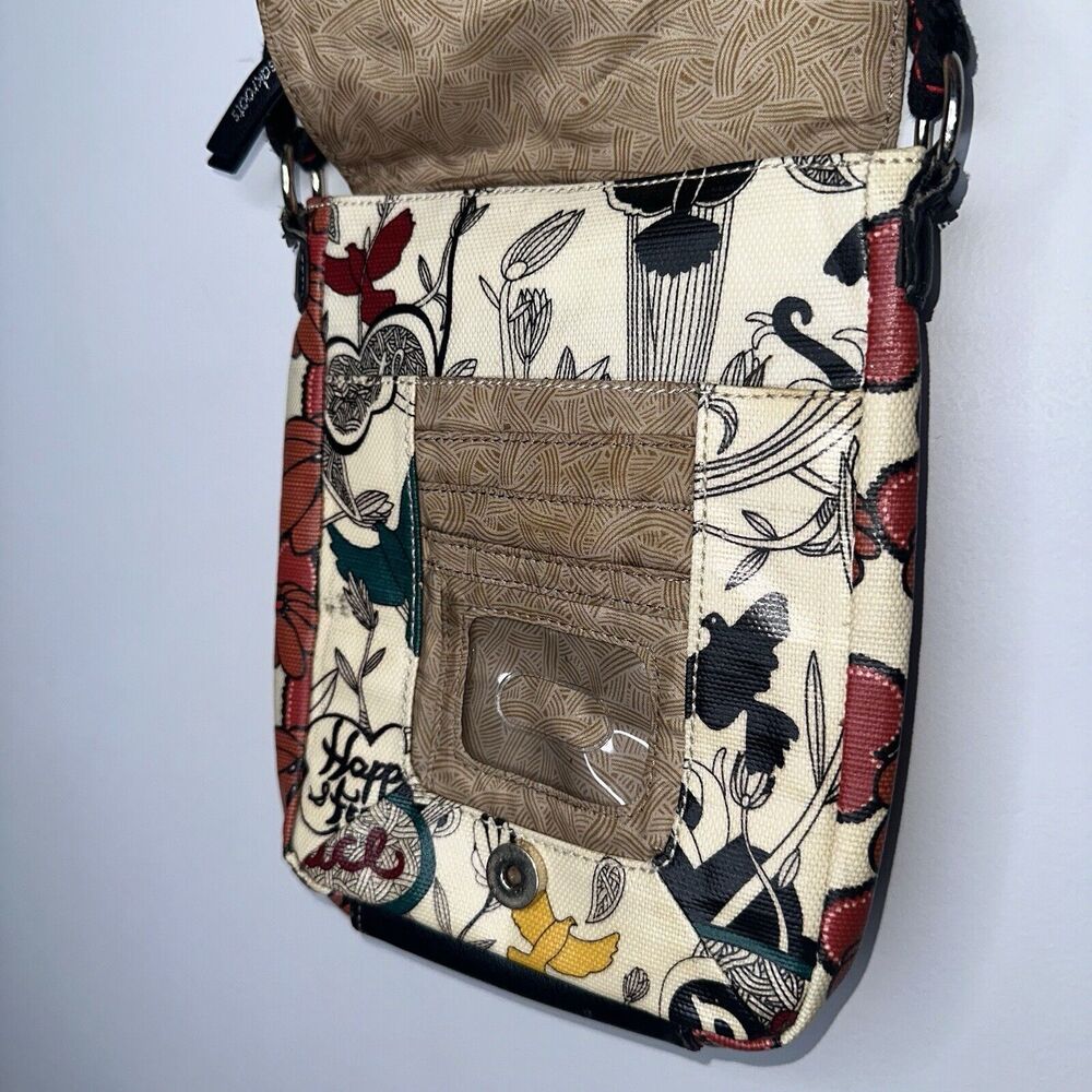 Sakroots Women’s Printed Canvas Crossbody Bag Bird Artsy - Picture 3 of 5